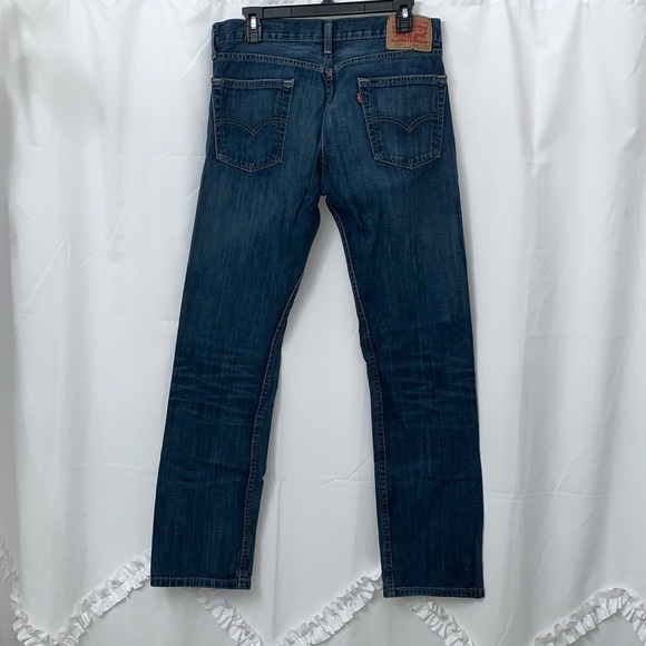 Men’s Levi’s 513 Dark Denim Jeans Size 33x32 EUC - Picture 2 of 7